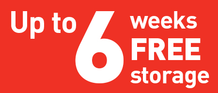 Up to 6 weeks free storage offer panel