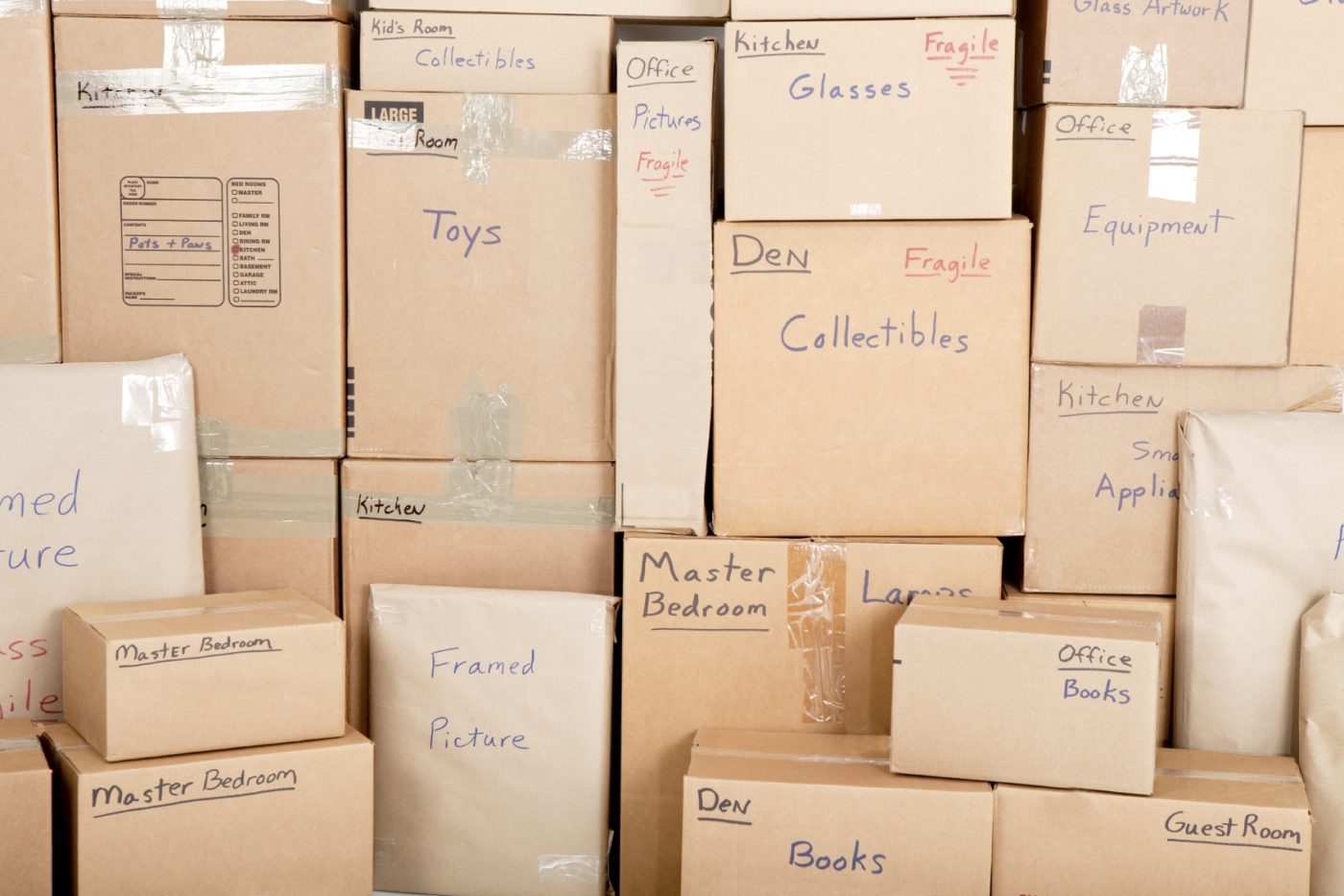 Labelled Moving Boxes