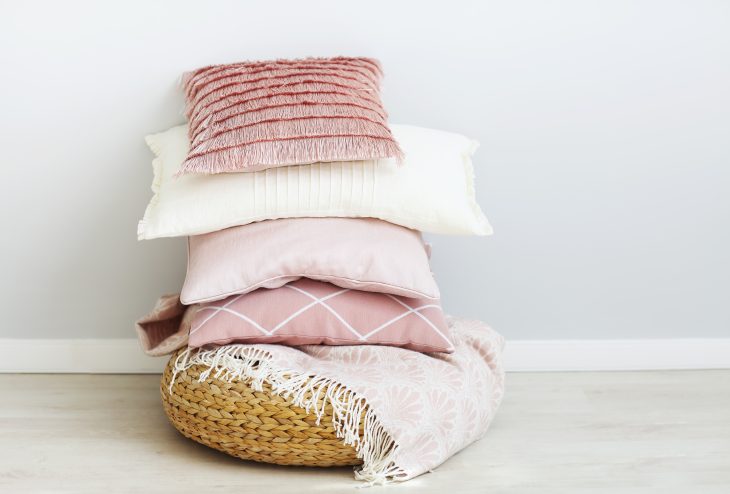 Pink and White Cushions