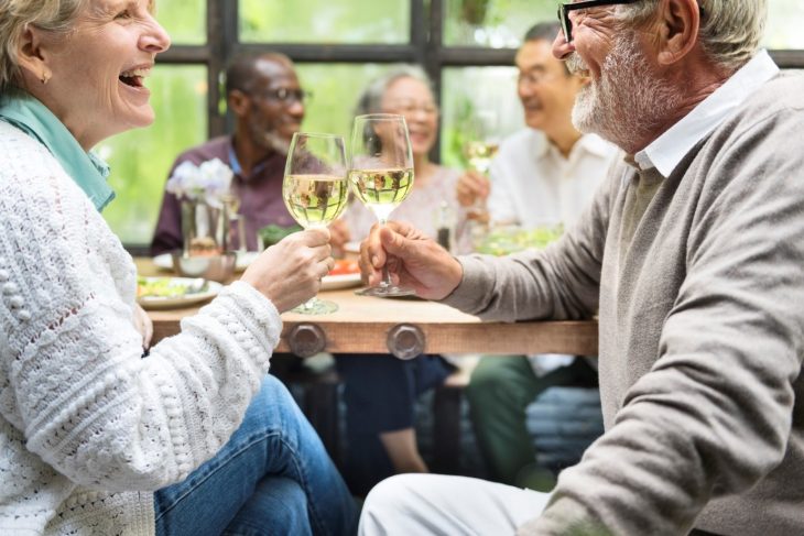 Older Couple Celebrating