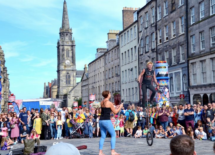 Edinburgh Fringe festival on the Royal Mile