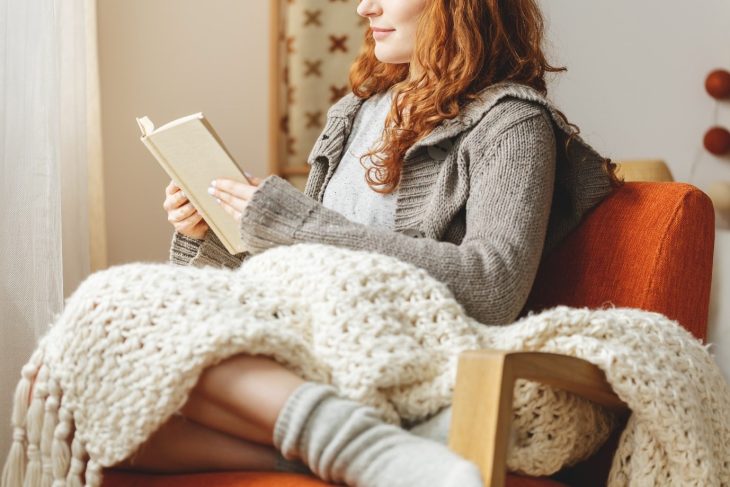 Woman Relaxing with a Book