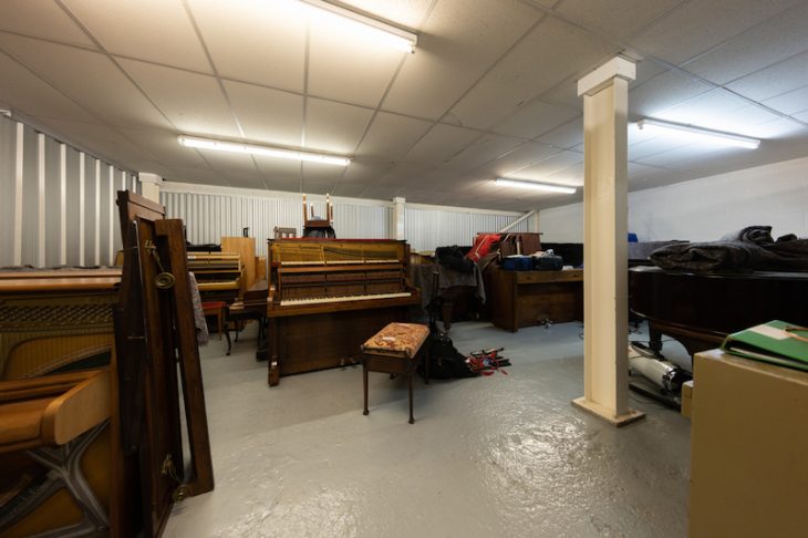 Cheshire pianos in self storage
